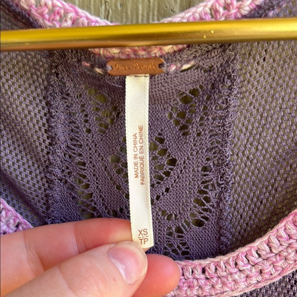 Free People Sheer Purple Lace Tunic/Slip Dress - Picture 3 of 8